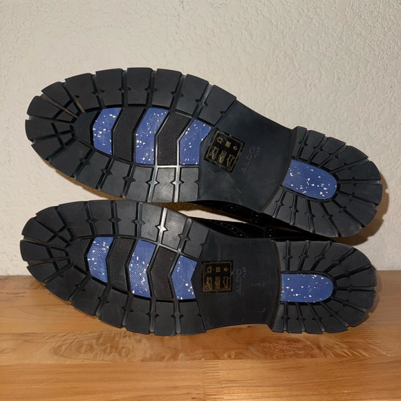 Aldo Toney Wingtip Zip Boots - Black Leather - Mens size US 10 UK 9 - Waterproof - Picture 8 of 8